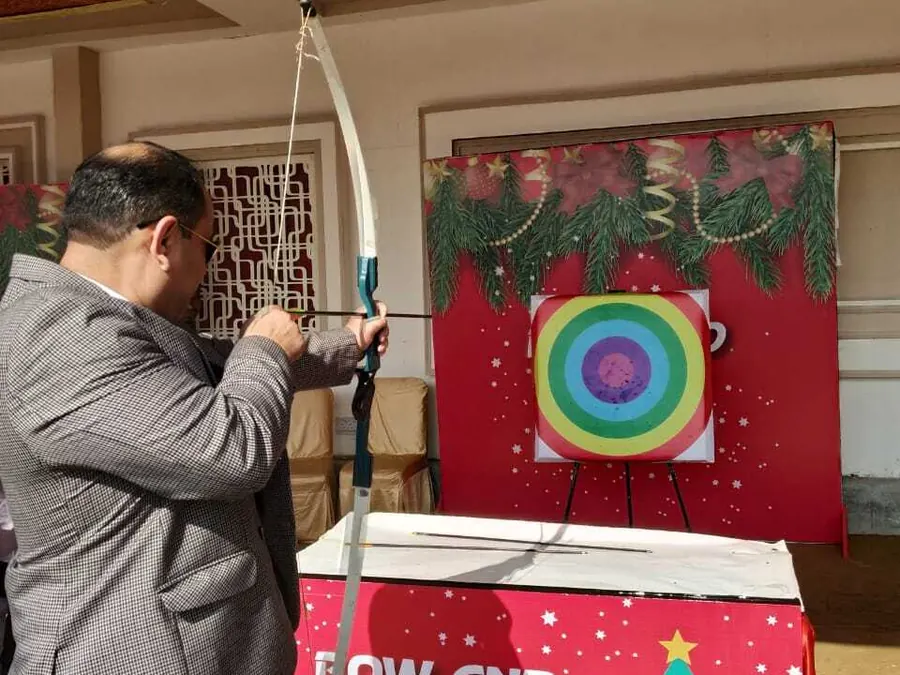 Archery Game setup prepared for an event in Kanpur