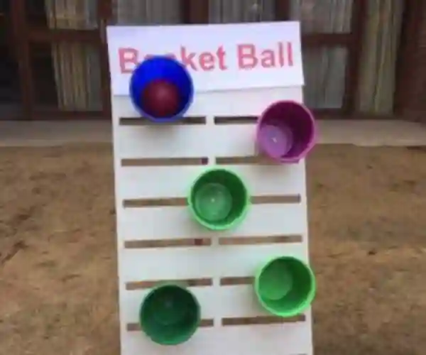 Bucket ball target board ready for guests in Gurgaon