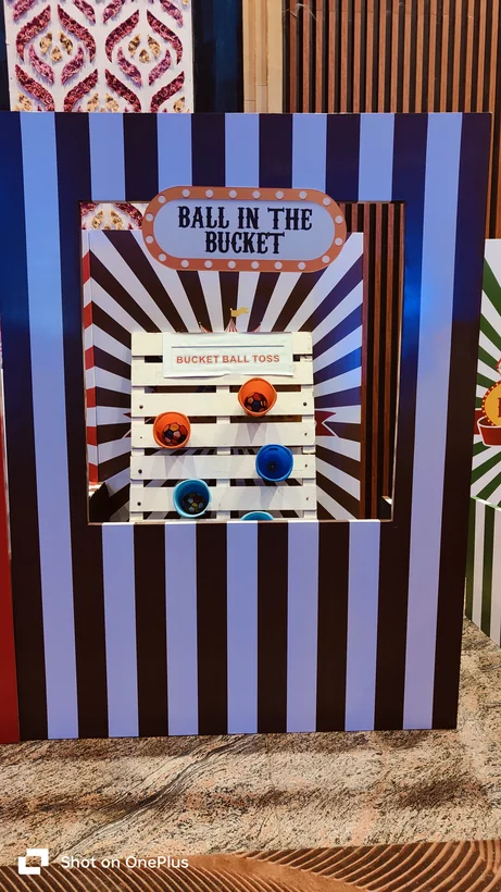 Carnival-style ball in the bucket setup ready for play in Jaipur