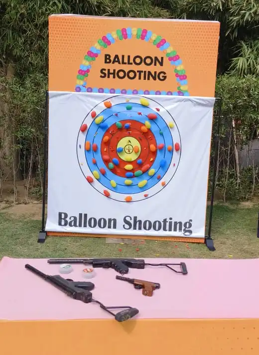 Balloon target board ready for guests in Gurgaon