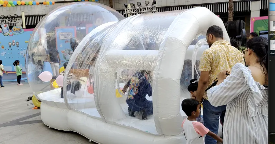 Bubble House setup prepared for an event in Gurgaon