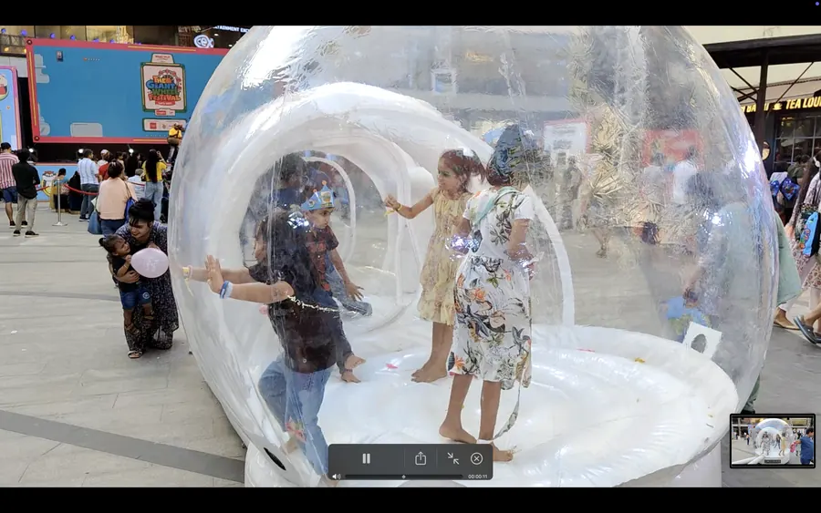 Event-ready bubble house setup by Page One Memories in Gurgaon