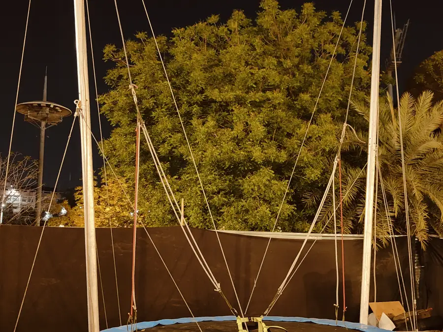 Guests enjoying bungee jumping game during a Chandigarh celebration
