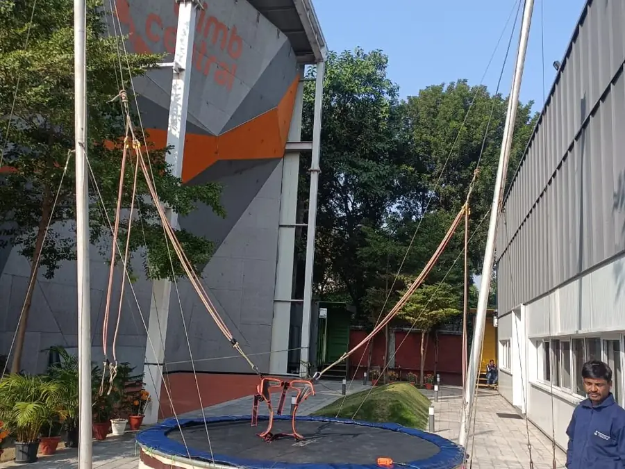 Event-ready bungee jumping game setup by Page One Memories in Chandigarh