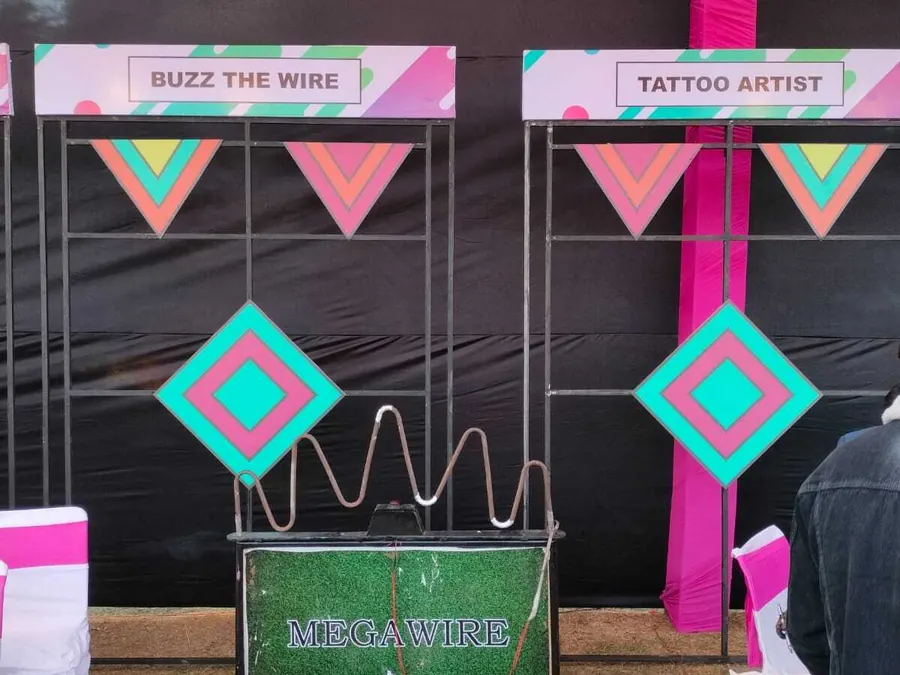Buzz Wire Game setup prepared for an event in Gurgaon
