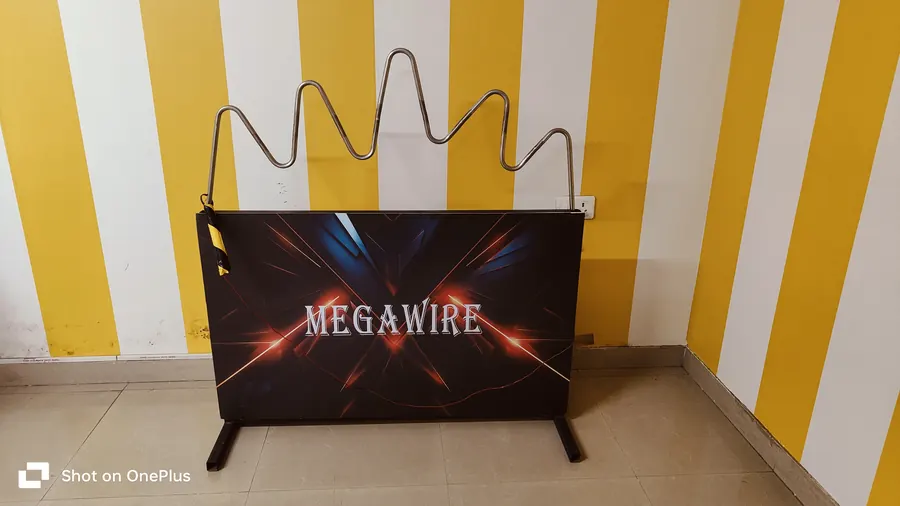 Floor-standing Buzz Wire game setup for a Mumbai event