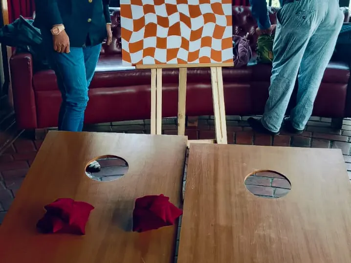 Cornhole Game rental setup for parties and corporate events in Mumbai
