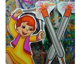 corporate diwali decorations with cutouts in delhi, gurgaon