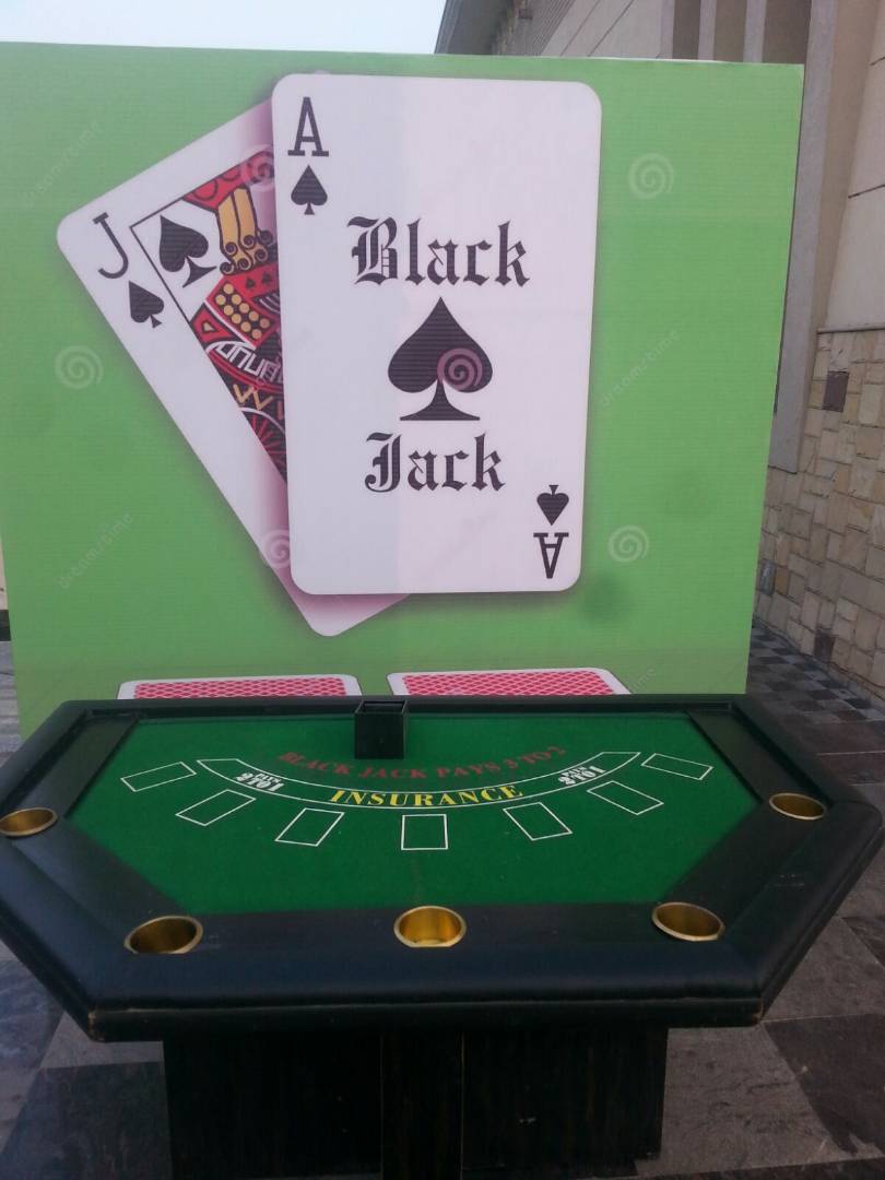 Blackjack casino table setup in Gurgaon event Blackjack casino table setup in Gurgaon event