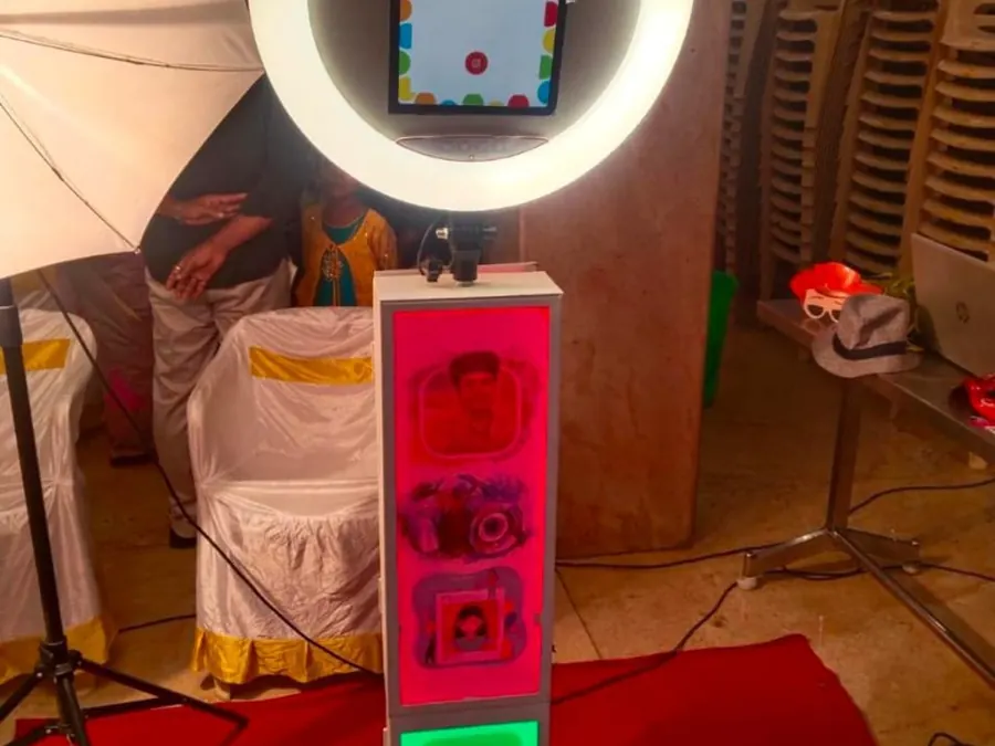Digital Photobooth setup prepared for an event in Mumbai