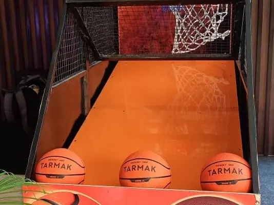 Electronic Basketball Game setup prepared for an event in Chandigarh