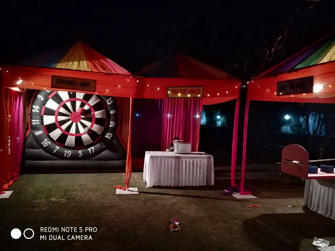 Foot Dart carnival stall arranged for an evening event in Mumbai