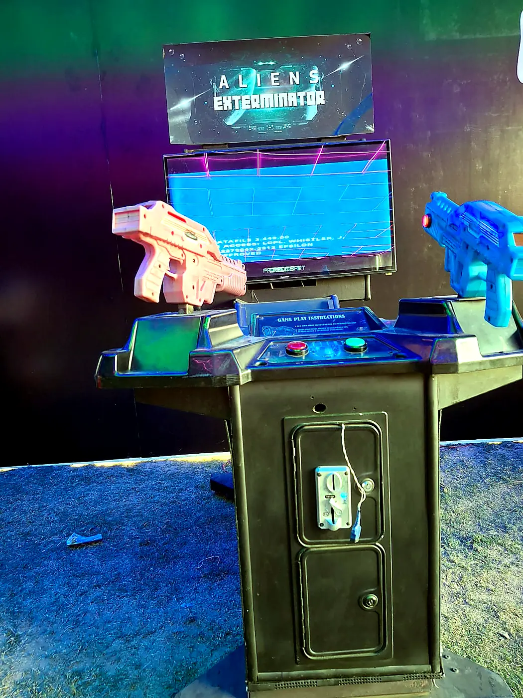 Alien shooter arcade game setup for an event in Goa
