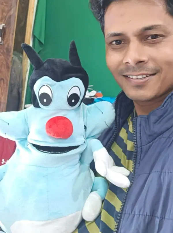 Live Puppet artist setup for an event in Goa