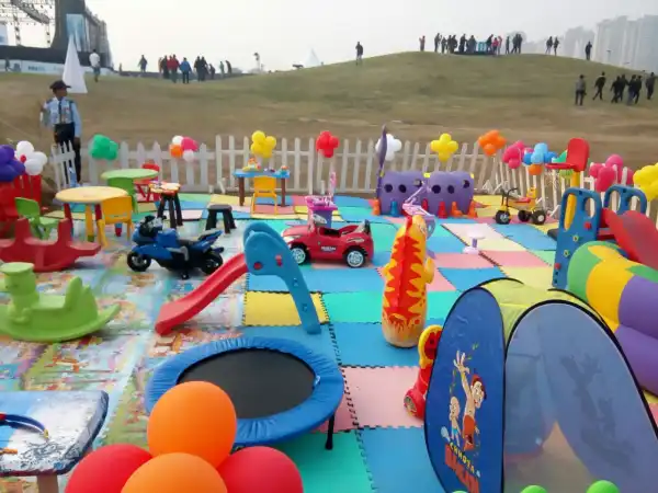 Padded soft-play area for toddlers at a Mumbai birthday party