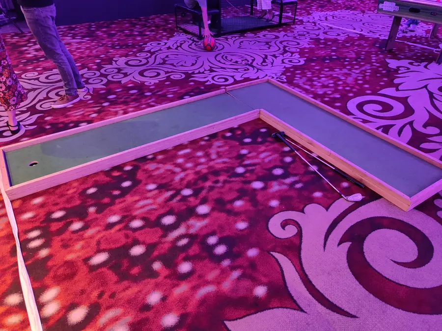 Close view of mini golf game arranged at a Mumbai venue