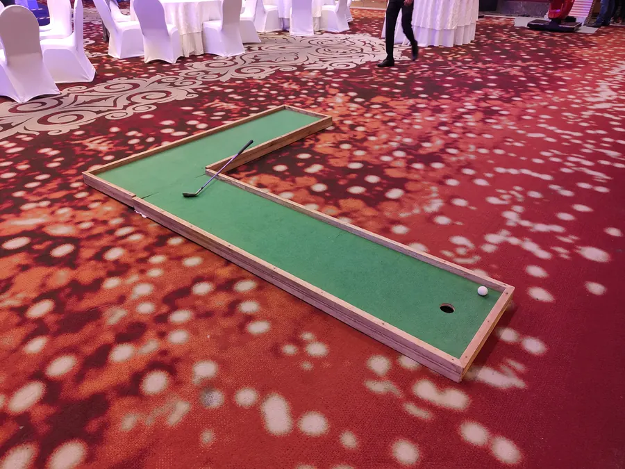 Event-ready mini golf game setup by Page One Memories in Mumbai