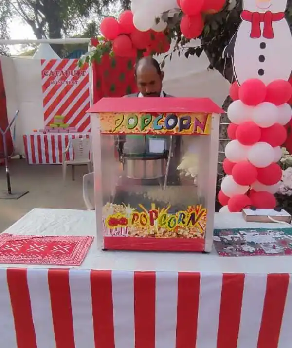 Popcorn Stall Rental setup for weddings, parties and corporate events in Gurgaon