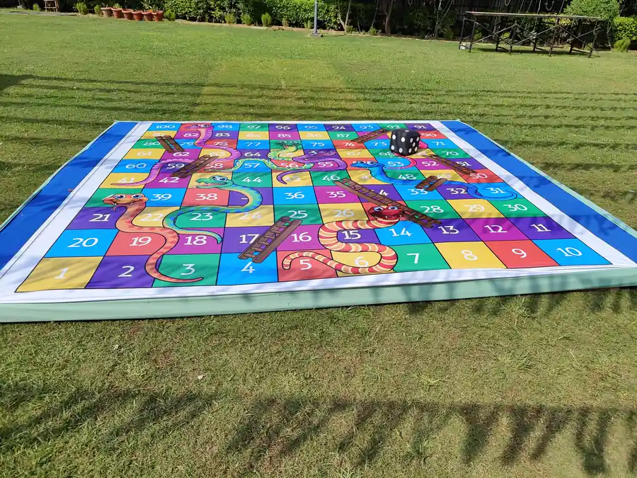 Snake and Ladder Game setup prepared for an event in Mumbai