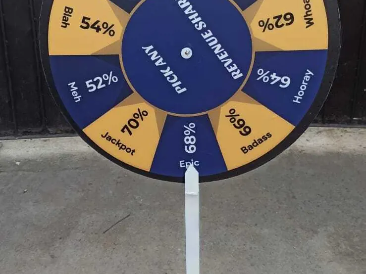 Spin Wheel Game setup prepared for an event in Mumbai