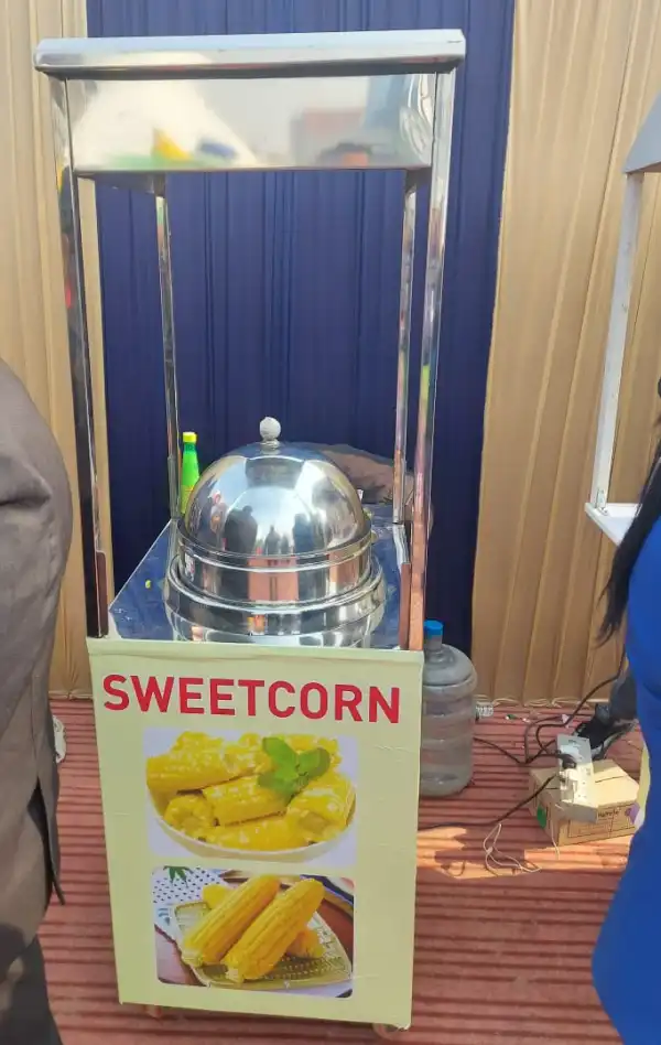 Sweetcorn Stall Rental setup for weddings, parties and corporate events in Gurgaon