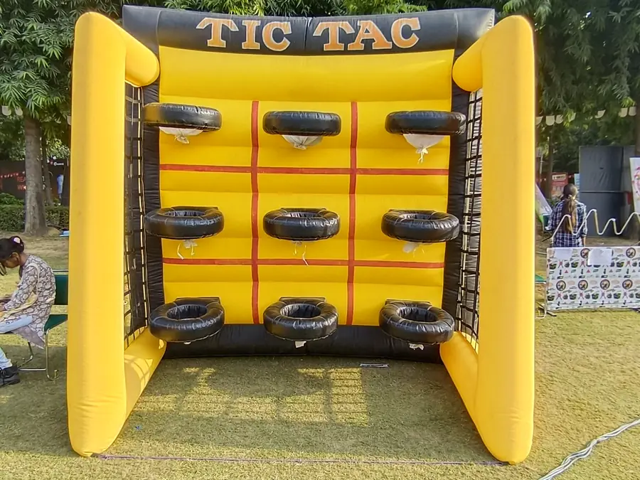 Guests enjoying tic tac toe game during a Chandigarh celebration