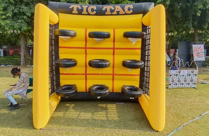 Tic Tac Toe Game rental setup for parties and corporate events in Chandigarh