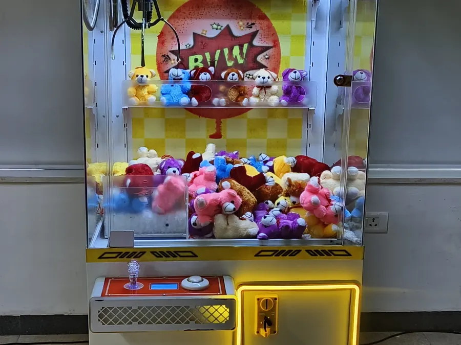 Event-ready toy claw machine setup by Page One Memories in Mumbai