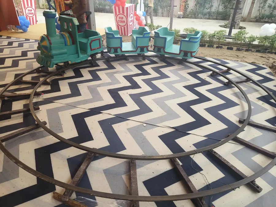 Train Ride setup prepared for an event in Jaipur