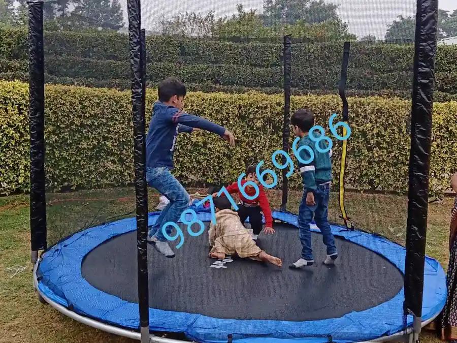 Guests enjoying trampoline during a Mumbai celebration