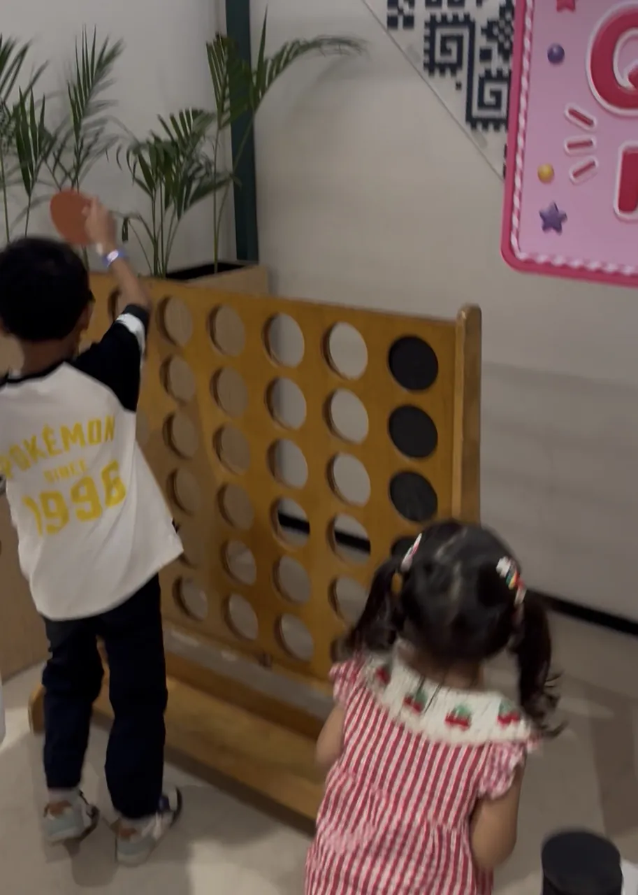 Giant Wooden Connect Four wooden game on rent in Gurgaon