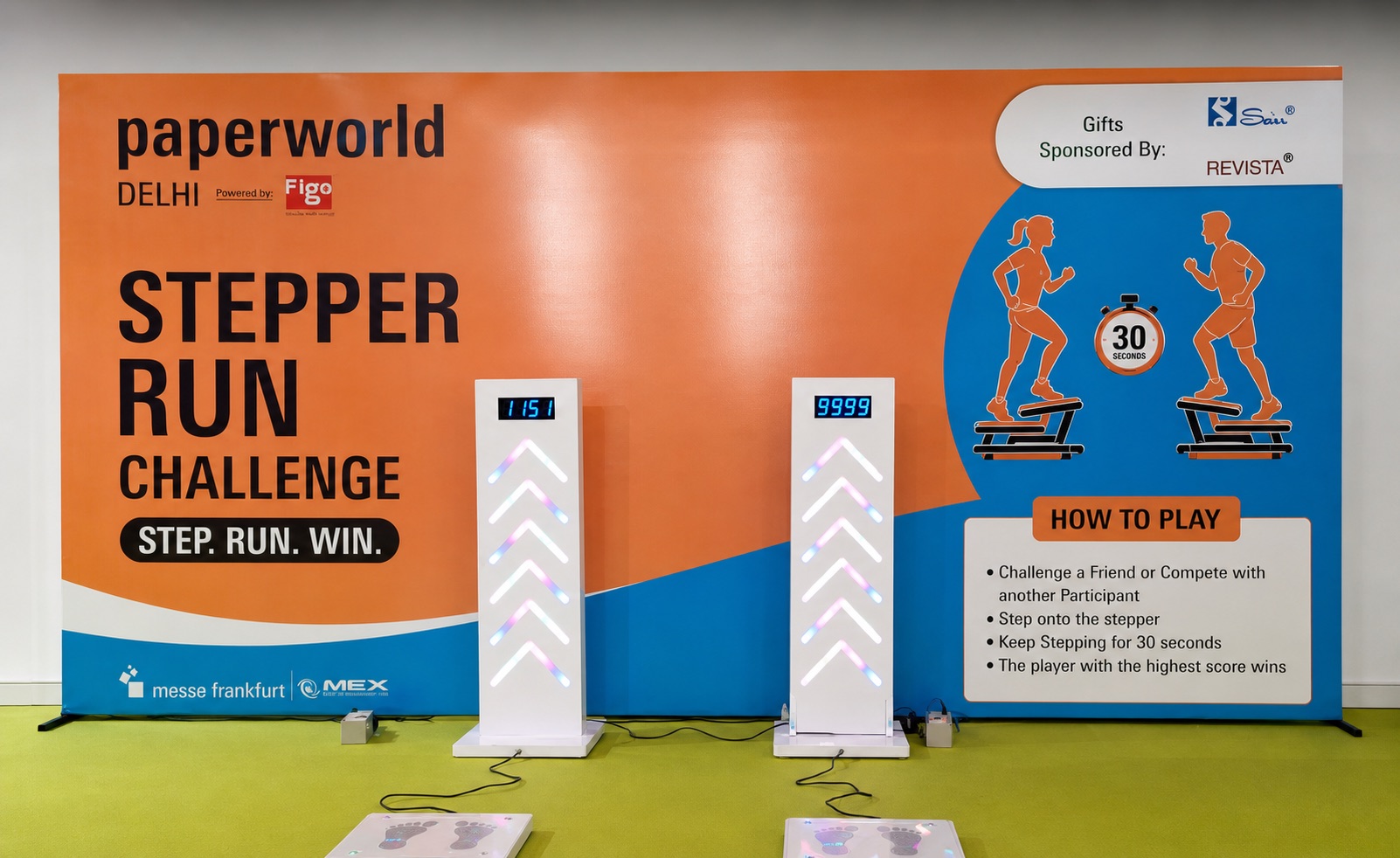 Stepper Run Challenge game setup for events in Mumbai